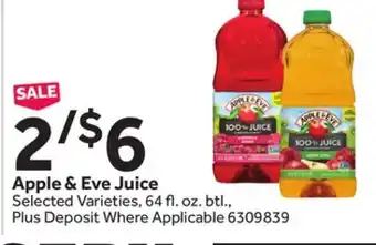 Stop&Shop Apple & eve juice offer