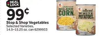 Stop&Shop Stop & shop vegetables offer