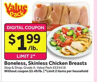 Stop&Shop Boneless, skinless chicken breasts offer
