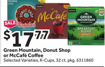 Stop&Shop Green mountain, donut shop or mccafé coffee offer