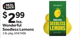 Stop&Shop Wonderful seedless lemons offer
