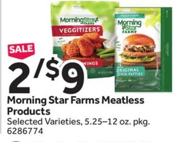 Stop&Shop Morning star farms meatless products offer