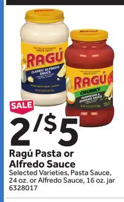Stop&Shop Ragú pasta or alfredo sauce offer