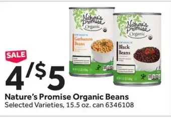 Stop&Shop Nature's promise organic beans offer