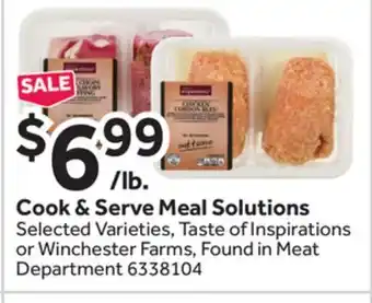 Stop&Shop Cook & serve meal solutions offer