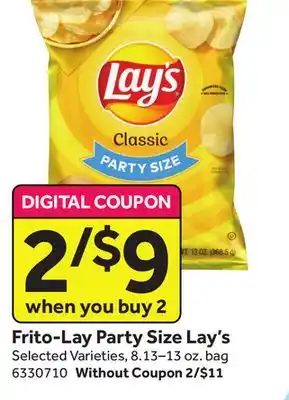 Stop&Shop Frito-lay party size lay's offer