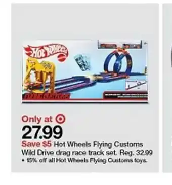 Target Hot Wheels Flying Customs Wild Drive Drag Race Track Set offer