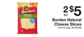 The Fresh Grocer Natural cheese slices offer