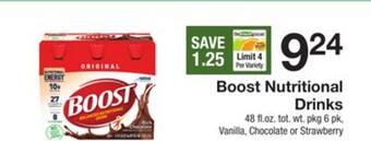 The Fresh Grocer Nutritional drinks offer