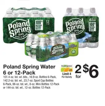 The Fresh Grocer Spring water 6 or 12-pack offer