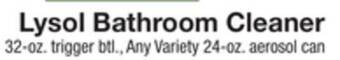 The Fresh Grocer Bathroom cleaner offer