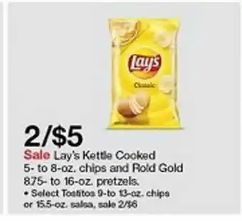 Target Lay's Kettle Cooked Chips And Rold Gold offer