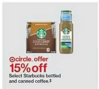 Target Starbucks Bottled And Canned Coffee offer