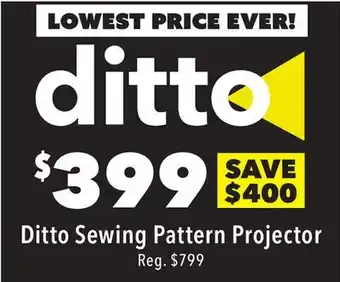 Ditto sewing pattern projector