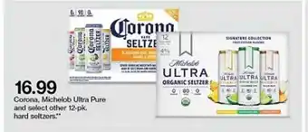 Target Corona, Michelob Ultra Pure And Hard Seltzers offer