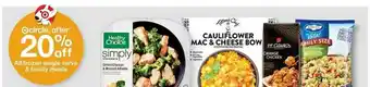 Target Frozen Single Serve & Family Meals offer