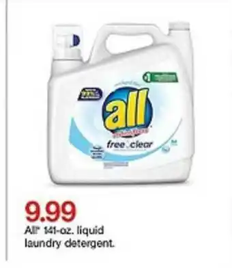 Target All Liquid And Laundry Detergent offer