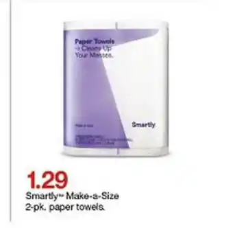 Target Smartly Make-a-size Paper Towels offer