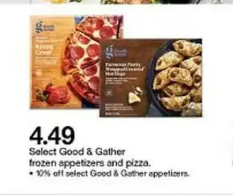 Target Good & Gather Frozen Appetizers And Pizza offer