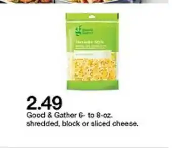 Target Good & Gather Shredded, Block Or Sliced Cheese offer