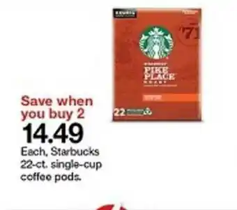 Target Starbucks Single-cup Coffee Pods offer