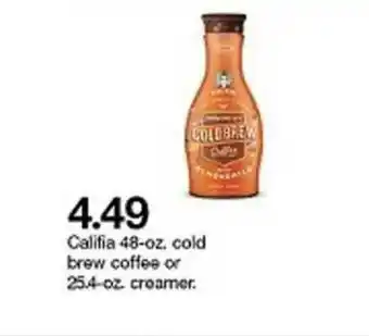 Target Califia Cold Brew Coffee Or Creamer offer