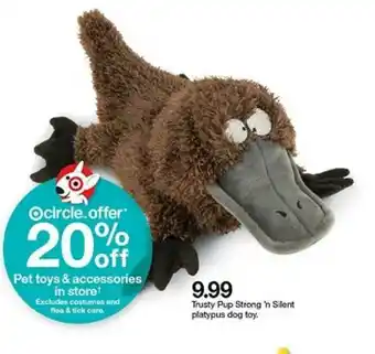 Target Trusty Pup Strong 'n Silent Platypus Dog Toy offer