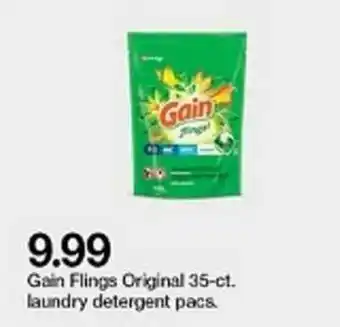 Target Gain Flings Original Laundry Detrergent Pacs offer