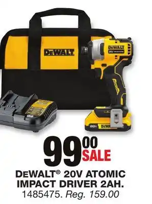 Blain's Farm & Fleet Dewalt 20v atomic impact driver 2ah offer