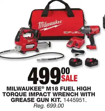Blain's Farm & Fleet Milwaukee m18 fuel high torque impact wrench with grease gun kit offer