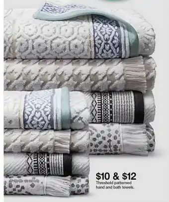 Target Threshold Patterned Hand And Bath Towels offer