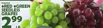 Bravo Supermarkets Red, green seedless grapes offer