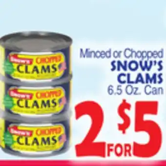 Bravo Supermarkets Snow's clams offer