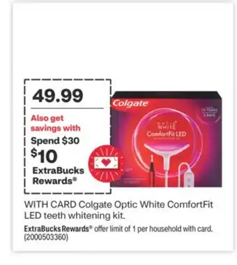 CVS Colgate optic white comfortfit led teeth whitening kit offer