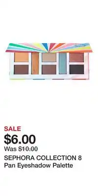 Kohl's Sephora collection 8 pan eyeshadow palette offer