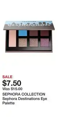 Kohl's Sephora collection sephora destinations eye palette offer