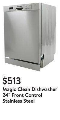 Walmart Magic clean dishwasher 24 front control stainless steel offer