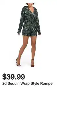 TJ Maxx 2d sequin wrap style romper offer