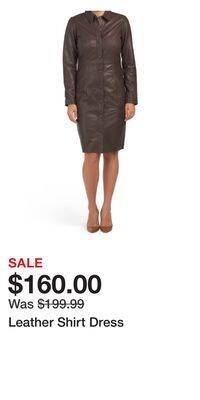 TJ Maxx Leather shirt dress offer