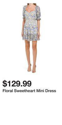 TJ Maxx Floral sweetheart mini dress offer
