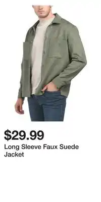 TJ Maxx Long sleeve faux suede jacket offer