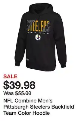 Dick's Sporting Goods Nfl combine men's pittsburgh steelers backfield team color hoodie offer