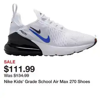 Dick's Sporting Goods Nike kids' grade school air max 270 shoes offer