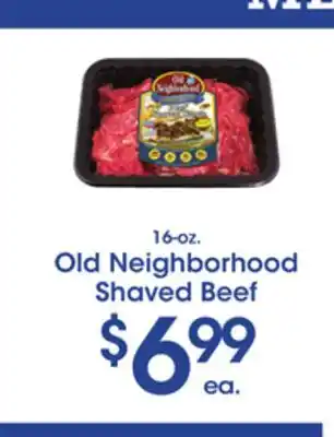 Price Rite Old neighborhood shaved beef offer