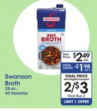 Price Rite Swanson broth offer