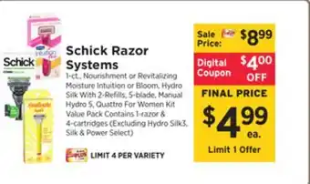 ShopRite Razor systems offer