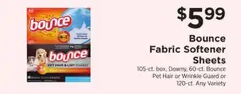 ShopRite Fabric softener sheets offer
