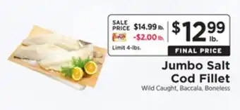 ShopRite Jumbo salt cod fillet offer