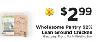 ShopRite 92% lean ground chicken offer