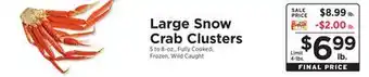 ShopRite Large snow crab clusters offer